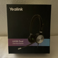 Yealink UH36 Dual UC USB Wired Headset Noise-Cancel Boom Mic On-Ear Black picture