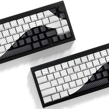 PBT Keycaps,128 Keys Shine Through Side Print Keycaps 75 Percent picture