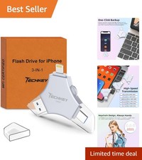High-Speed 128GB USB 3.0 Flash Drive - MFi Certified for Safe Data Storage picture