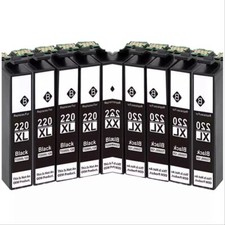 ❇️10PK 220XL BLACK INK EPSON XP-320 XP-420 XP-424 WF2630 WF2650 WF2660 WF2750 ❇️ picture