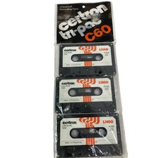 NOS Certron C90 Low Noise LN60 60-Minute Cassette Tape 3 Tri-Pac NEW SEALED VTG picture