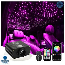 Fiber Optic Starlight Kit 16W 600pcs 9.8ft Cable Sound Activated Bluetooth APP picture