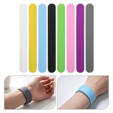 8 Pcs Silicone Snap Ring Tie Elastic Rubber Wrapping Bands Food Grade Straps picture