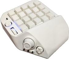 MH-Delta Flip Right Hand Gaming Keyboard Keypad 41 Keys Joystick Wheel White NEW picture