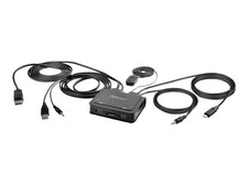 StarTech 2-Port Hybrid USB-C DisplayPort Cable KVM Switch (c2d46uaccblkvm) picture