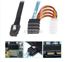 36 Pin Mini SAS SFF-8087 to 4 SFF-8482 29 Pin SAS Hard Disk With 4x4 Power Cable picture