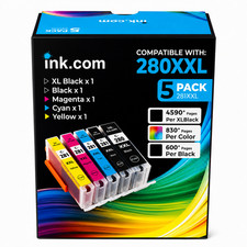 Ink .com Compatible Canon 280/281XXL Ink Cartridge 5 Pack High Yield for Pixma  picture
