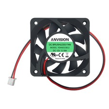 ANVISION 60mm x 15mm DC 12V Brushless Cooling Fan, Dual Ball Bearing picture