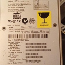 Vintage Seagate Medalist 4323 4.31 GB, 4500 RPM,3.5