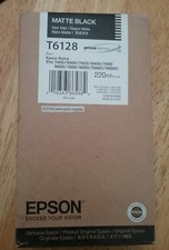 02-2025 NEW GENUINE EPSON T6128 MATTE BLACK INK 220ml STYLUS 7800 7880 9800 9880 picture