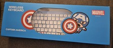 Marvel Kawaii Figurine 2.4GHz 20M Wireless Keyboard Captain America New RARE💻 picture