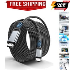 USB C to HDMI 15 Feet Cable 4K, Anti-Interference Gold-Plated Plugs, Aluminum... picture