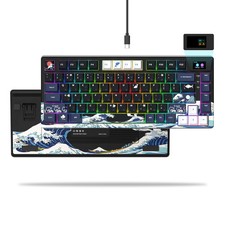 Womier Mechanical Gaming Keyboard OLED Display Hot-Swap RGB Pudding Keycaps picture