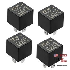 4 PCS 40A Automotive Relays, 12V Waterproof 5 Pin Auto Relay Switch picture