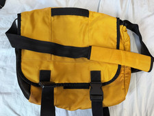 Vintage GAP 90s Y2K Messenger Crossbody Bag Weekender Laptop Yellow Nylon picture