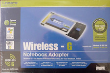 Linksys Wireless G Notebook Adapter 2.4Ghz Model WPC54G New/Sealed picture