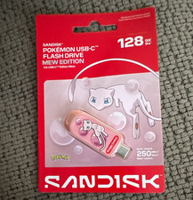 SanDisk Pokémon Mew Edition 128GB USB-C Flash Drive Pink 250MB/s Read picture