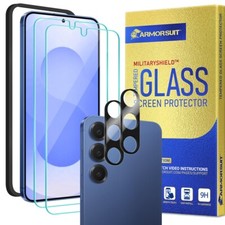 [2+2 Pack] ArmorSuit Samsung Galaxy S25 Glass Screen + Camera Protectors picture