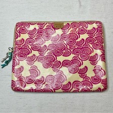 Fossil Key-Per Coated iPad Tablet Zip Sleeve Case Bag GUC Unique Revers Design picture