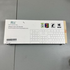 Rii RK100+ Mixed Color LED Backlit Multimedia Gaming Keyboard picture