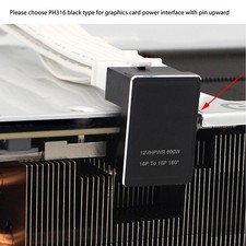 GPU PCIe Connector 600W 12V HPWR 16P to 16P Male to Female 180 Degrees GPU Power picture
