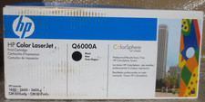 Genuine HP Black Toner Cartridge Q6000A Color LaserJet 1600 2600 CM1015 picture
