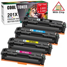CF400X-CF403X Toner Cartridge Set 201X For HP LaserJet Pro M252dw M277dw Lot New picture
