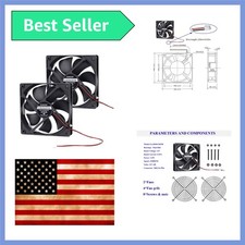 2Pcs 12025 120Mm X 25Mm 12V 5 Inch Dual Ball Bearings Brushless Fan 2Pin DC Cool picture