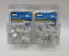 Lot of 2 Ideal 85-346 CAT5e RJ45 Modular Plugs 25 Pack 50u Gold Contacts  picture