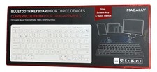 Macally Bluetooth Keyboard For Three Devices Slim scissor Key & Quick Switch picture