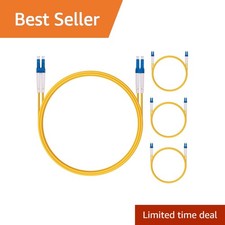4 Pack OS2 LC to LC Fiber Patch Cable, 2m Single Mode SFP Fiber Jumper, Duple... picture