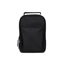 RAINS Book Daypack - Black Laptop Backpack for Men and Women, Waterproof Blac... picture