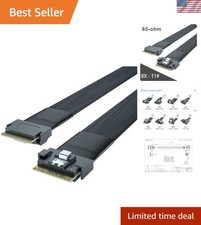 64-pin 24G SlimSAS SFF-8654 Cable, PCIe 4.0, 0.75m for Workstations and Storage picture