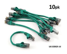 10-PACK 6 inch CAT6 Network UTP Ethernet RJ45 Full 8-Wire Patch Cable, Green picture