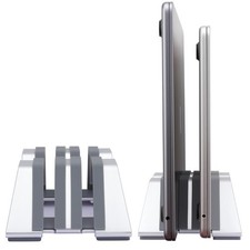 Psitek Adjustable Dual Vertical Laptop Stand - Supports 2 Devices Holder, Fit... picture