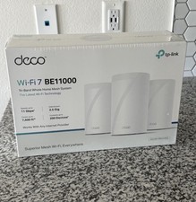 TP-Link Deco BE11000 Wi-Fi 7 Tri-Band Mesh Router System 3-Pack, 11Gbps picture
