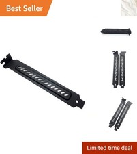 Durable 10 Pcs PCI Slot Covers - Black Hard Steel Dust Filters for Desktops picture