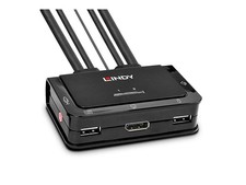 Lindy 2 Port DisplayPort 1.2, USB 2.0 & Audio Cable KVM Switch 42344 picture
