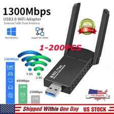 USB 3.0 Wireless WIFI Adapter 1300Mbps Long Range Dongle Dual Band Network NEW picture