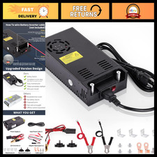 12V Power Supply 360W 30A AC to DC Converter, High Efficiency, Black Adapter picture
