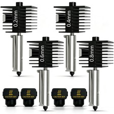 4‑Pack 0.2/0.4/0.6/0.8mm Hotend Nozzle Kit for A1/A1 Mini/A2L 3D Printer picture