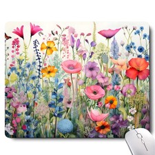 Gorgeous Flowers Plants Mouse Pad,Pink Floral Rose Mouse Pads for Desk,Soft C... picture