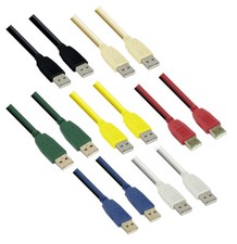 10 FOOT USB 2.0 A to A Cable Black,Beige,Red,Yellow,Green,Blue,White Color picture
