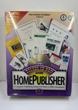 Vintage 1994 Adobe HomePublisher Deluxe CD ROM 2.0 Software Mac Brand New Sealed picture