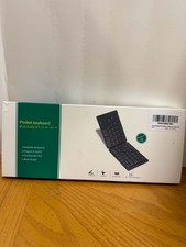 Samsers Full-Size Foldable Bluetooth Keyboard, Wireless Folding for Travel, Blue picture