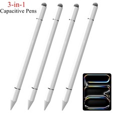 4-PACK 3-in-1 Magnetic Capacitive Stylus Pens for Capacitive Screen iPad/Samsung picture