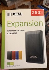 KESU 250GB Portable External Hard Drive USB 3.0 HDD Windows Mac Linux Black picture