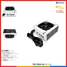 Power Supply 700W ATX Semi Modular White 120mm Fan PCIe SATA CPU Gaming Desktop picture
