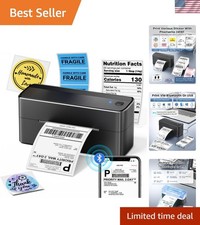Portable Bluetooth Shipping Label Printer with 20 Labels for Effortless Printing picture