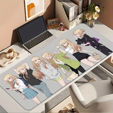 1pc of Large Anime-Themed Mouse Pad Featuring a Blonde Girl, Designed for Gami picture